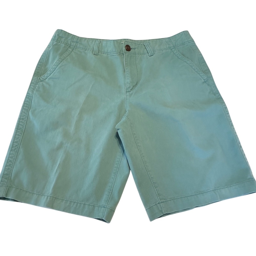 Urban Pipeline Mens 34W Flat Front Chino Shorts Teal Blue Classic Length Cotton